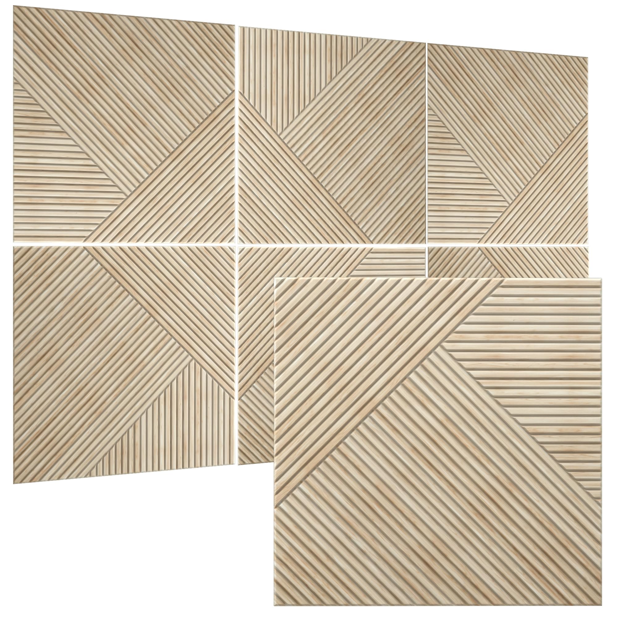 TO-TH Sound Absorbing Panels Self-Adhesive Acoustic Panel 6Pack, Rustic Oak