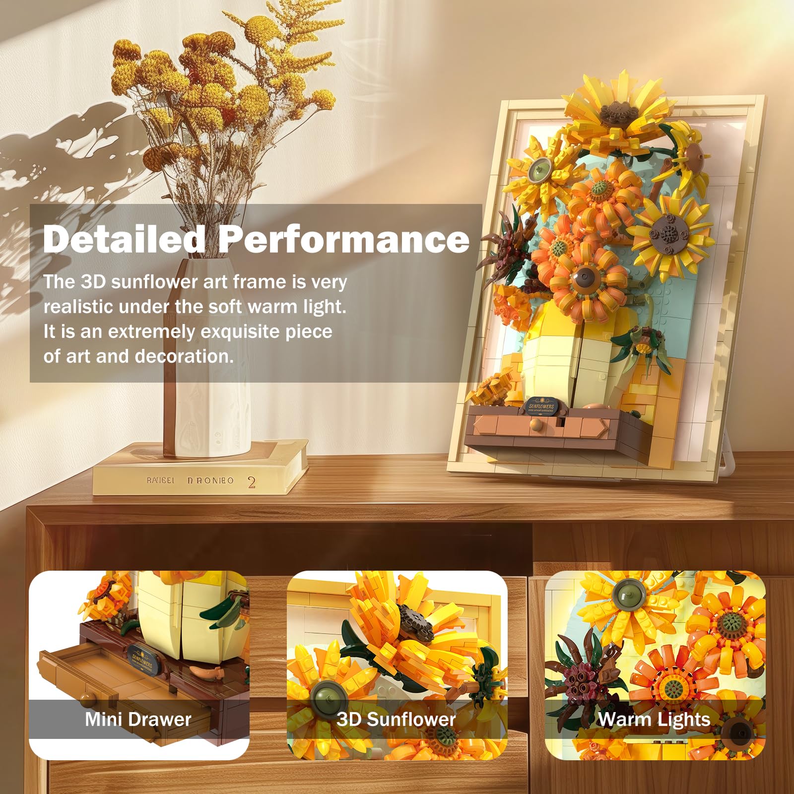 Amazon.com: NUTCRACKER Sunflower Building Set with Sensor Light