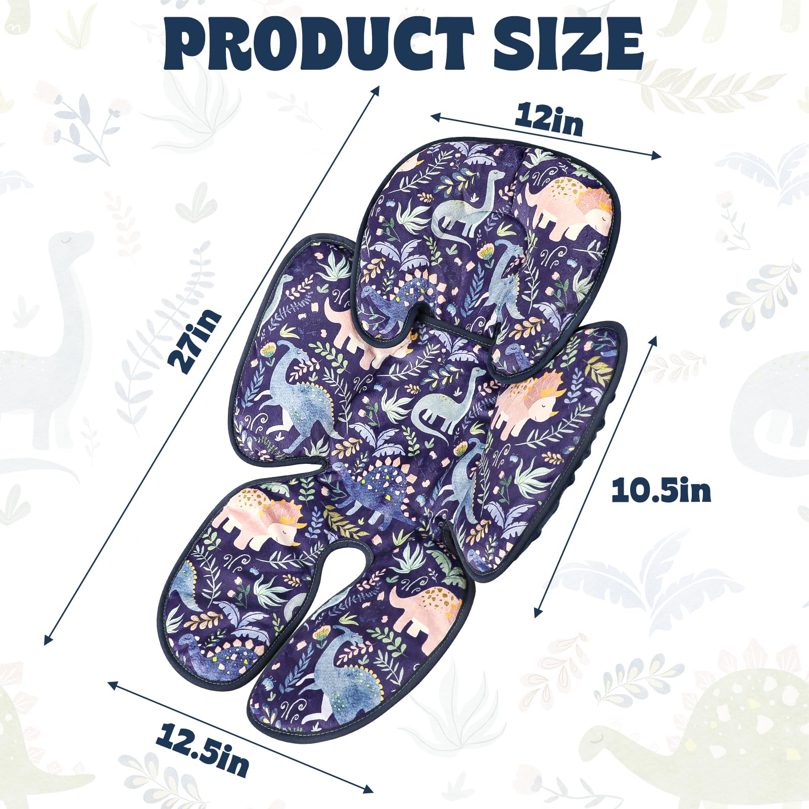 Pea Pod - Asiento de coche para bebé 2 en 1, soporte para la cabeza y el cuerpo para recién nacido, reversible, 3 capas, cálido, para asiento de coche prematuro, cojín para cochecito, reposacabezas