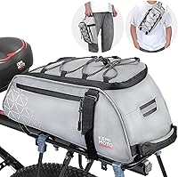 Vista 10 de KEMIMOTO Bolsa trasera para bicicleta – 8L PVC resistente al agua bolsas para bicicleta trasera de bicicleta, alforja para maletero de bicicleta