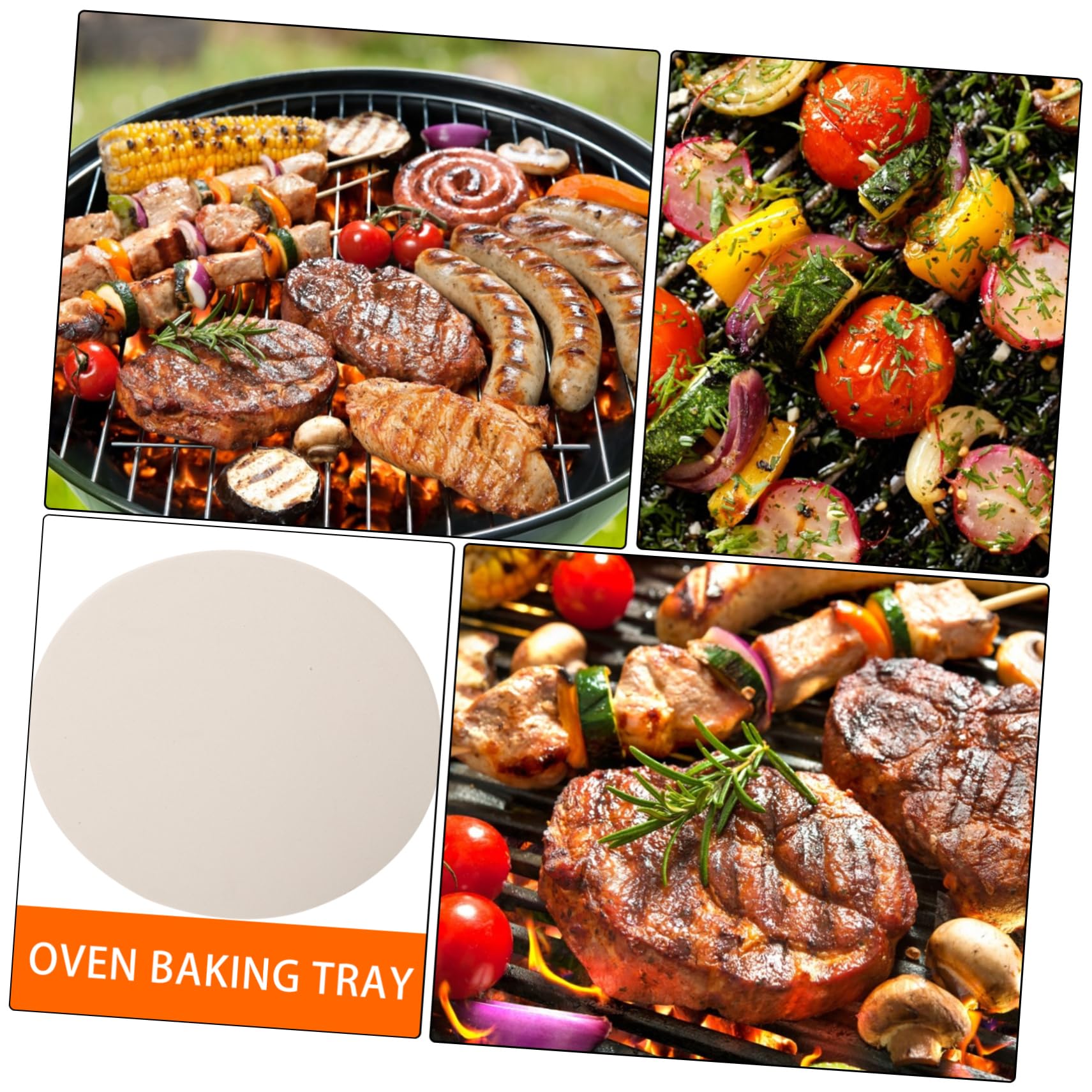Piedra de Horno Redonda de Cordierita para Grill y Horno | Absorbe Humedad, Apta para Pizza y Pan, Formato Circular para Cocción Uniforme