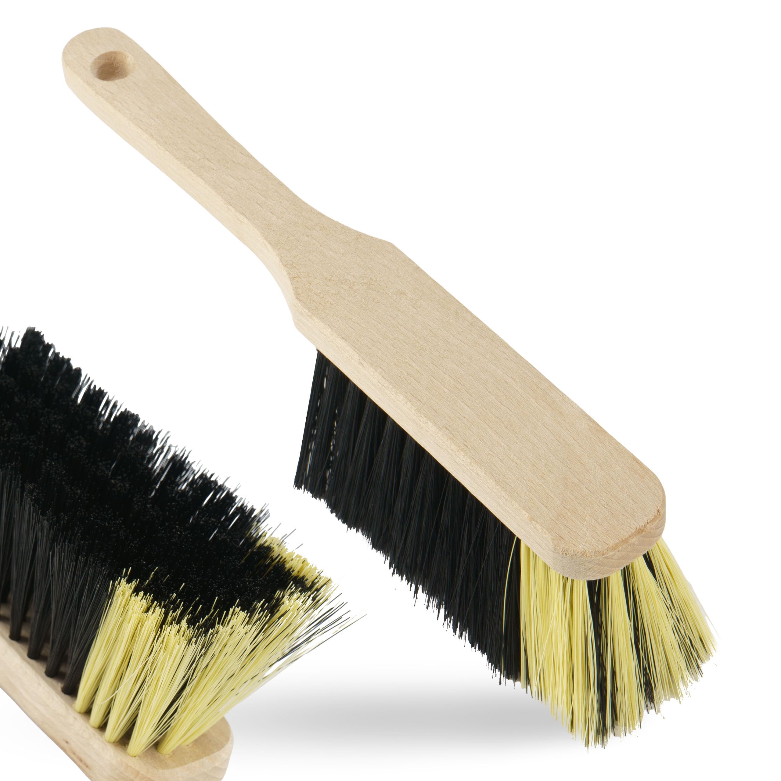 2w1 Szufelka ze zmiotką, Zestaw do Sprzątania metalowa Szufla z drewnianą Rączką, Zmiotka srewniana Włosie PCV, ręczny zestaw do zamiatania domu, garażu, gospodarstwa