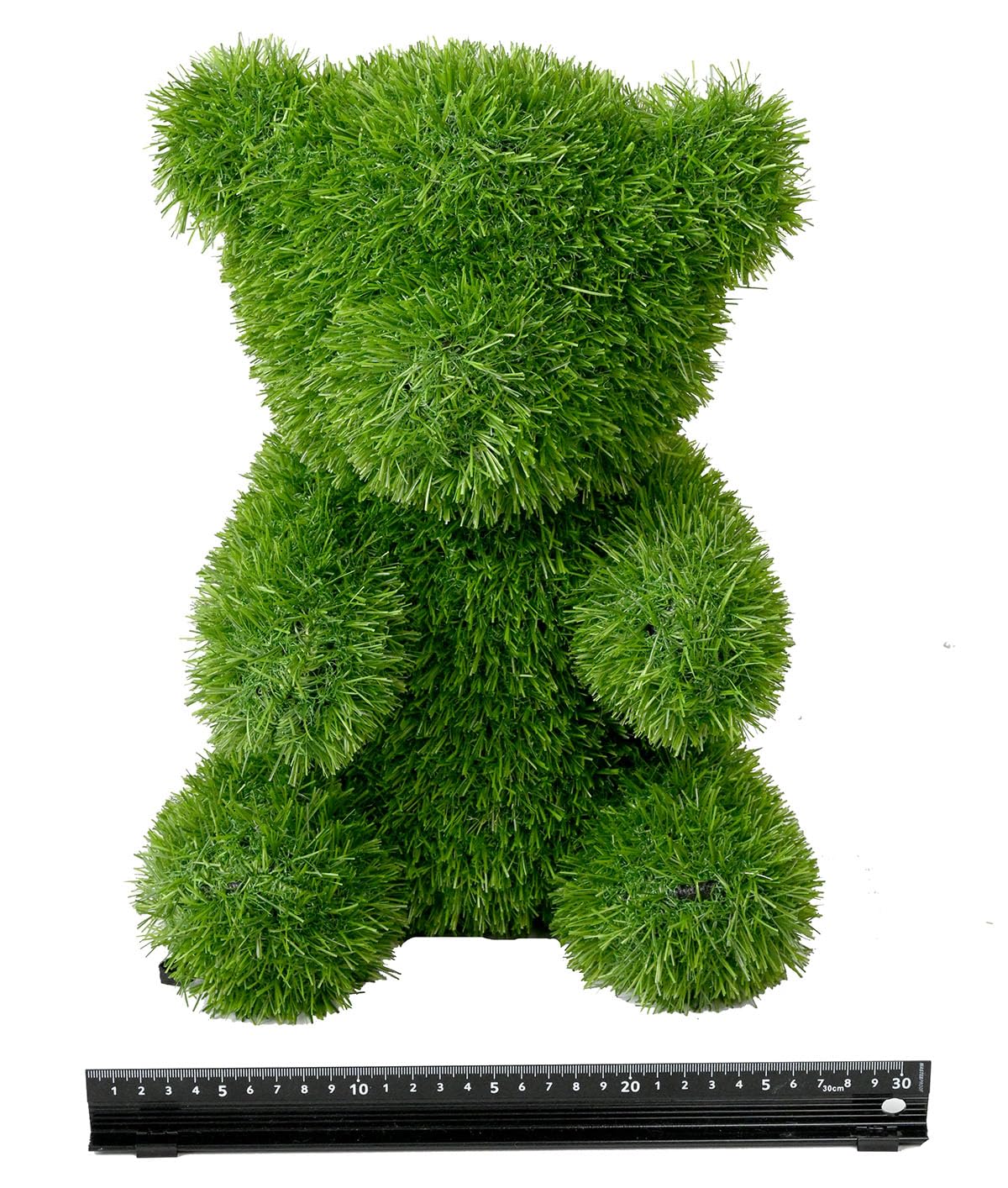 Innovative opere d'arte statuette in erba artificiale coniglietto orso cane decorazione giardino (orsacchiotto, 35 cm)