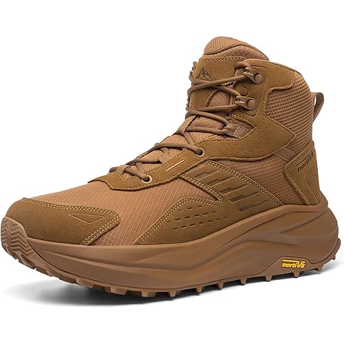 NORTIV 8 Men's Wide Toe Box Hiking Boots Low Drop Waterproof Outdoor Trekking Camping Winter Snow Shoes Katahdin