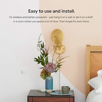 Google Nest Temperature Sensor- That Works with Nest Learning Thermostat and Nest Thermostat E - Smart Home, White