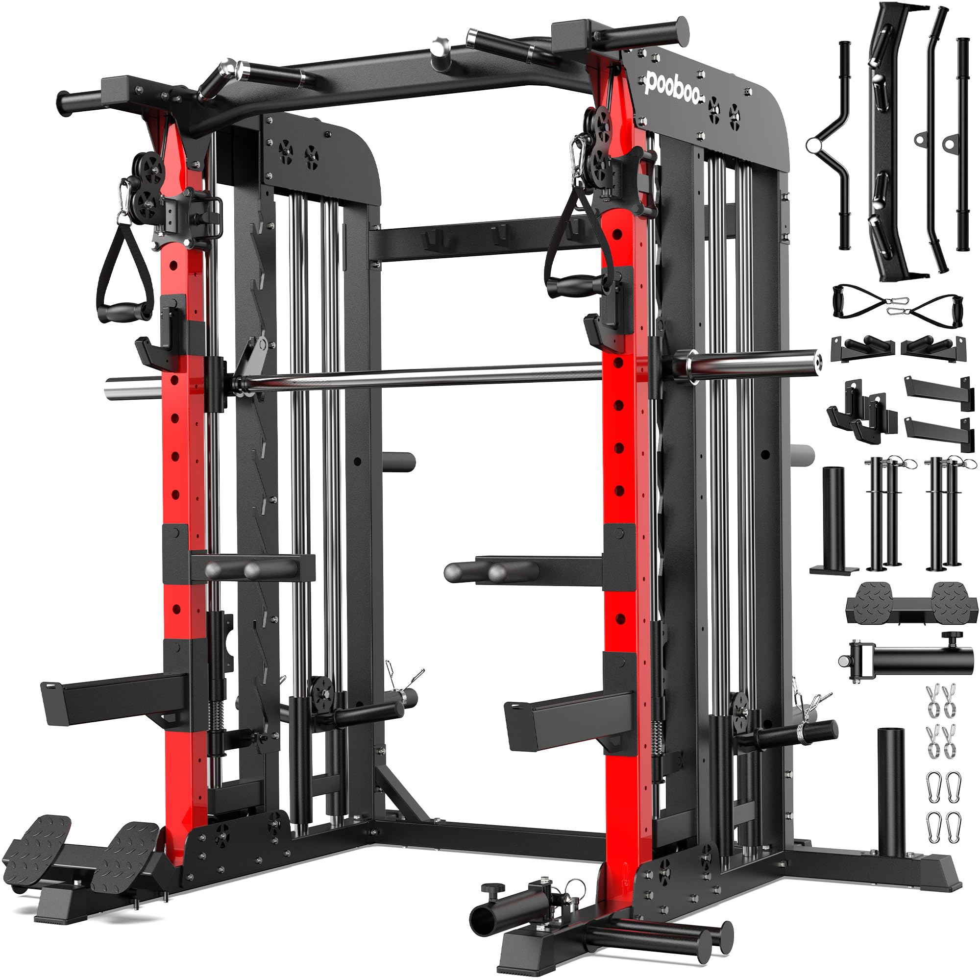 pooboo P43 Power Cage Smith Machine