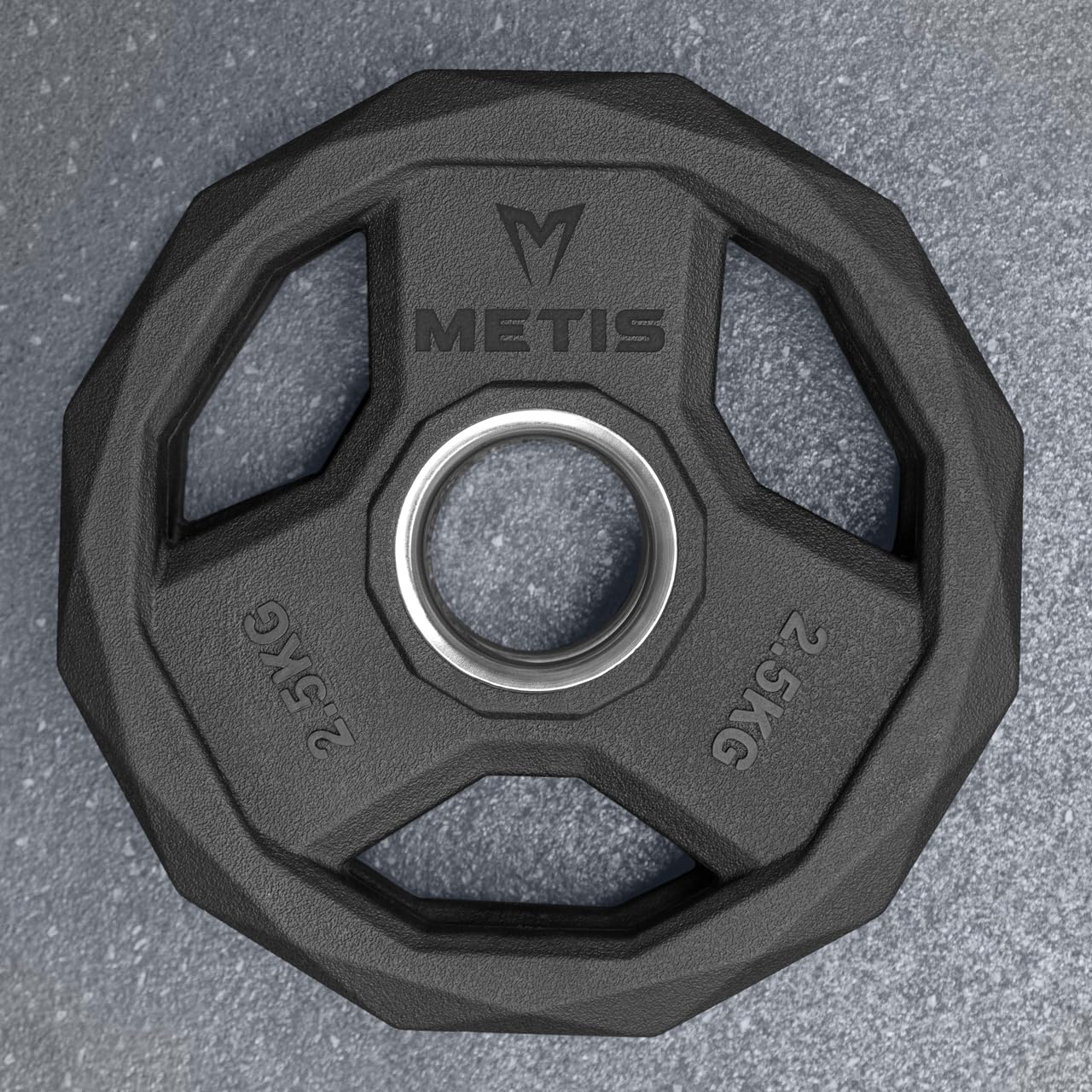 METIS Olympic Barbell Weight Plates - Olympic Plates Compatible with Olympic Bar Sleeves | Weight Plate Pair (1.25kg-25kg) & Weight Sets (60kg-300kg) (2.5kg)