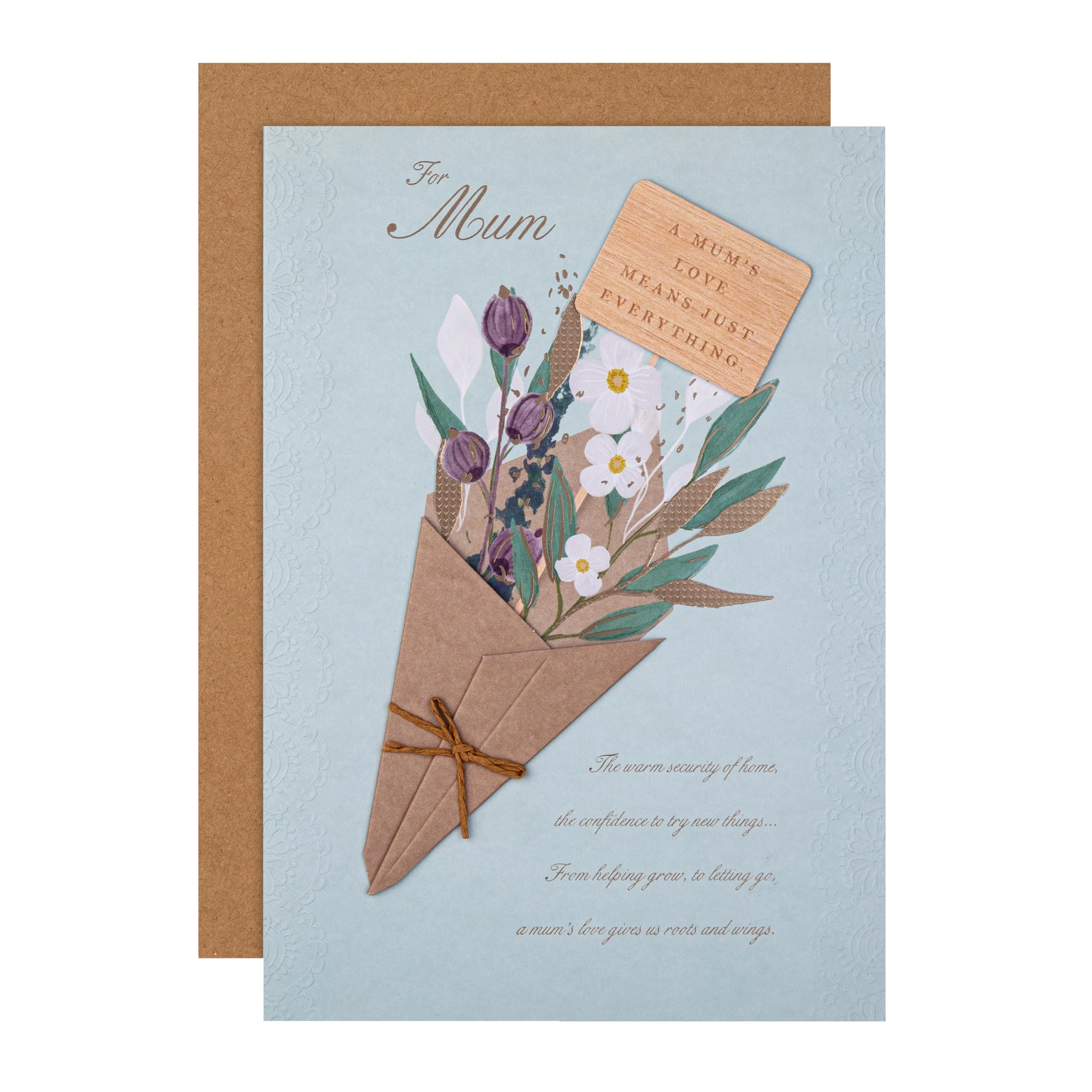 Hallmark Mothers Day Card for Mum, Bouquet of Flowers Design, Heartfelt Verse, Florals, Green