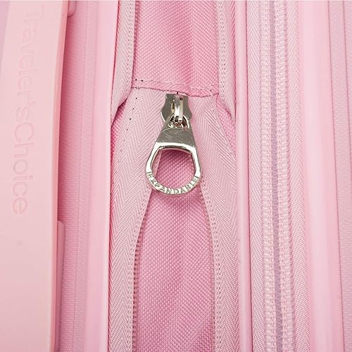 Miniatura 2 de Maleta giratoria Pagosa de Traveler's Choice, ampliable, de carcasa dura indestructible, Rosado, Carry-on 22-Inch