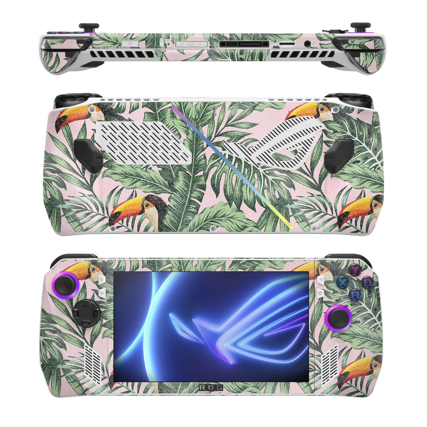 MightySkins Glossy Glitter Skin Compatible with Asus ROG Ally - Hidden Toucan | Protective, Durable High-Gloss Glitter Finish | Easy to Apply