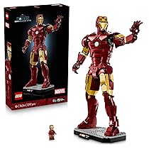 LEGO | Marvel Iron Man Mark 3 Edizione del Collezionista – Kit di Modellismo Action Figure Avengers da Esposizione per Adulti – con Minifigure e Reattore ad Arco – Regalo da Collezione per Fan – 76344