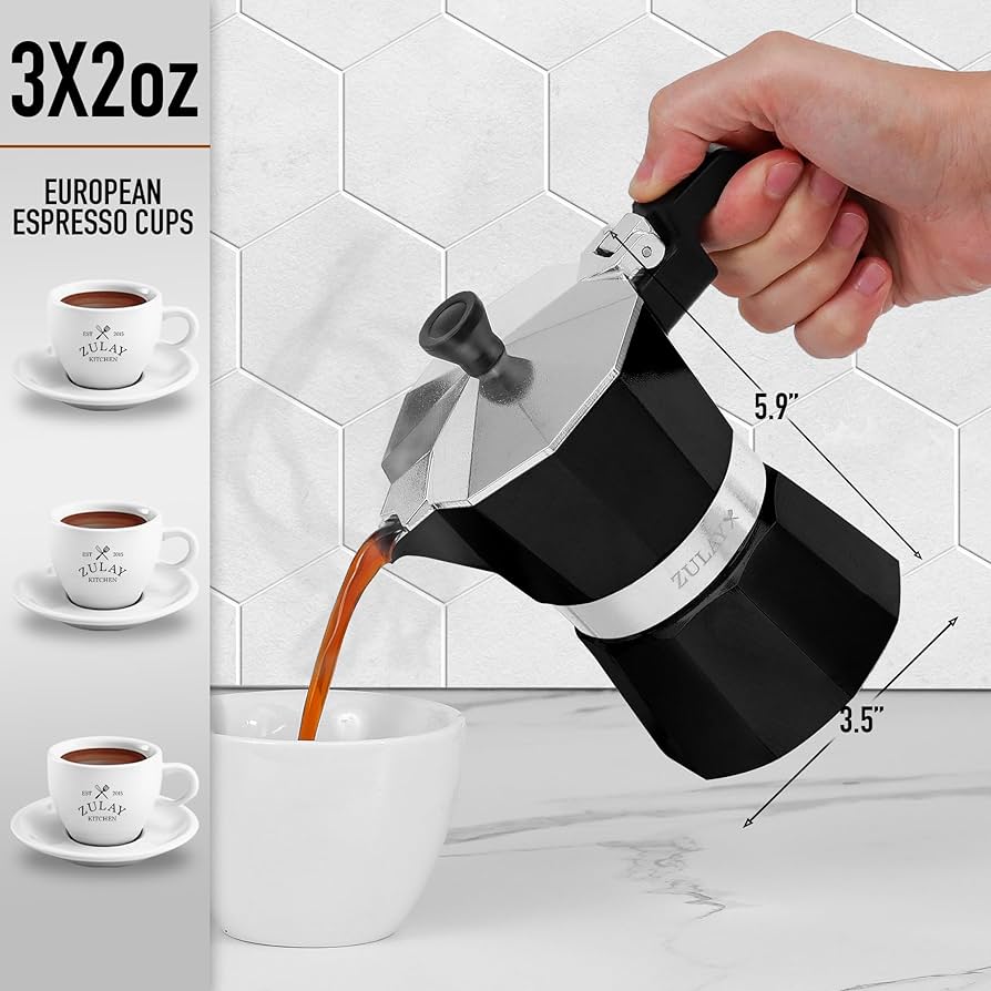 Amazon.com: Zulay Moka Pot Espresso Stovetop Coffee Maker - Leak Amazon.com: Zulay Moka Pot Espresso Stovetop Coffee Maker - Leak