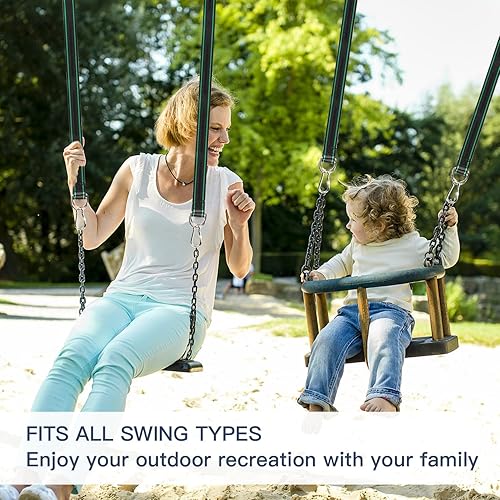 Miniatura 7 de KOMUSMO - Juego de 2 correas colgantes para árbol de 5 pies (juego de 2), correas de árbol portátiles para acampar con protector de árbol, soporta