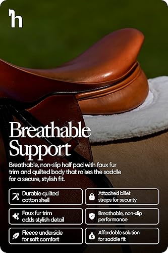 Miniatura 4 de HORZE Fur Half Pad  Durable, Breathable, Non-Slip Correction Saddle Pad