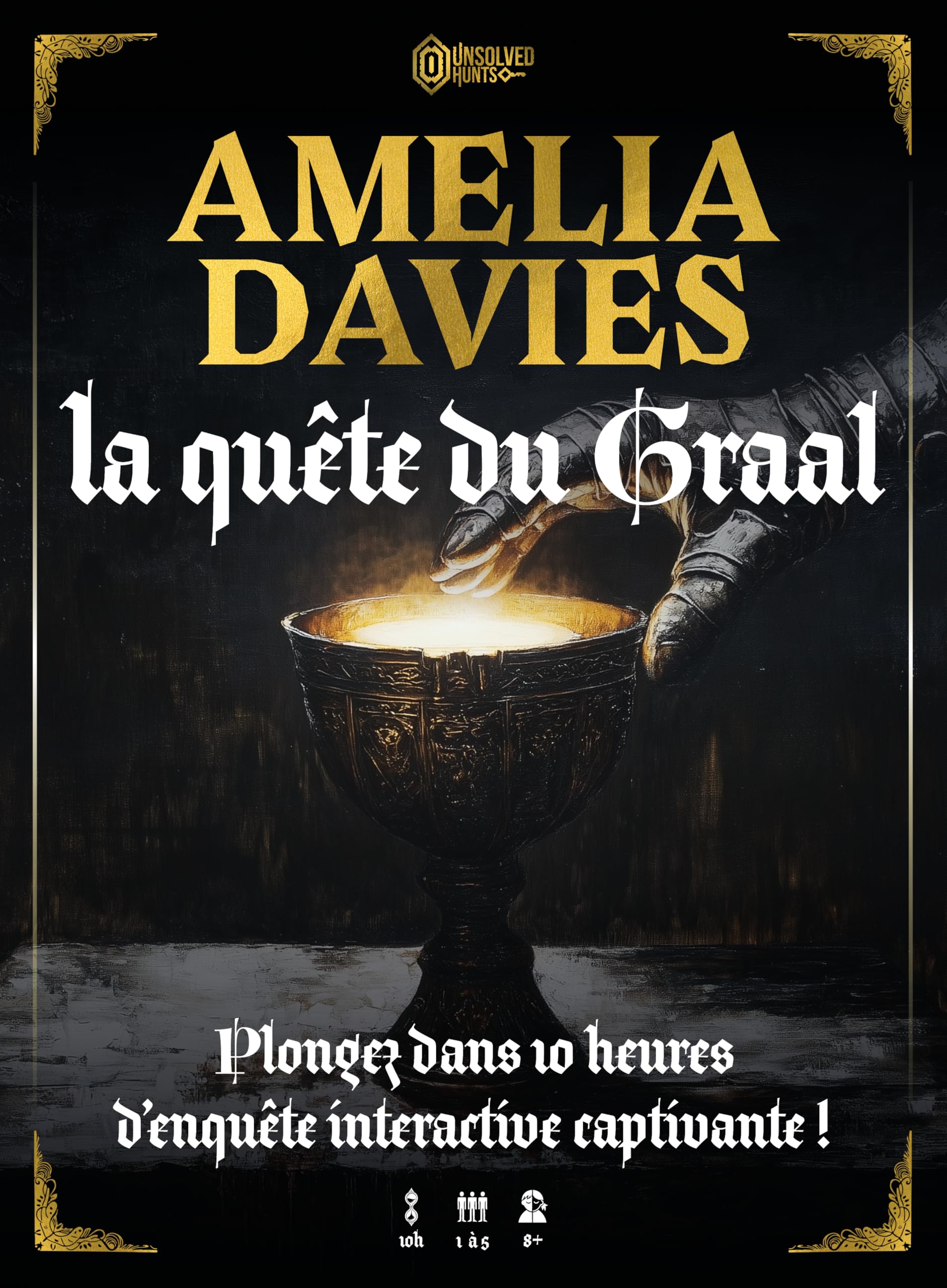 Blackrock Games Unsolved Enigmas Amelia Davies: Wciągająca gra śledcza | Poszukiwanie Graala | Gra Escape Home | 1 do 7 graczy | Tajemnica & Zagadki | Kooperacja od 10 lat - 10:00