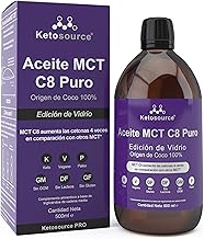 Pure C8 MCT Oil | Glass Bottle | Increases Ketones 4X Compared to Other MCT | High 99%+ Purity | Supports Keto Nutrition and Fasting | 100% Coconut Origin | 500ml | Ketosource®