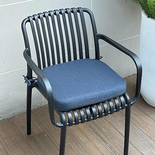 Miniatura 9 de Helios&Hestia Cojines para sillas de comedor de interior con lazos para cocina, cojines de asiento para exteriores con funda extraíble, parte