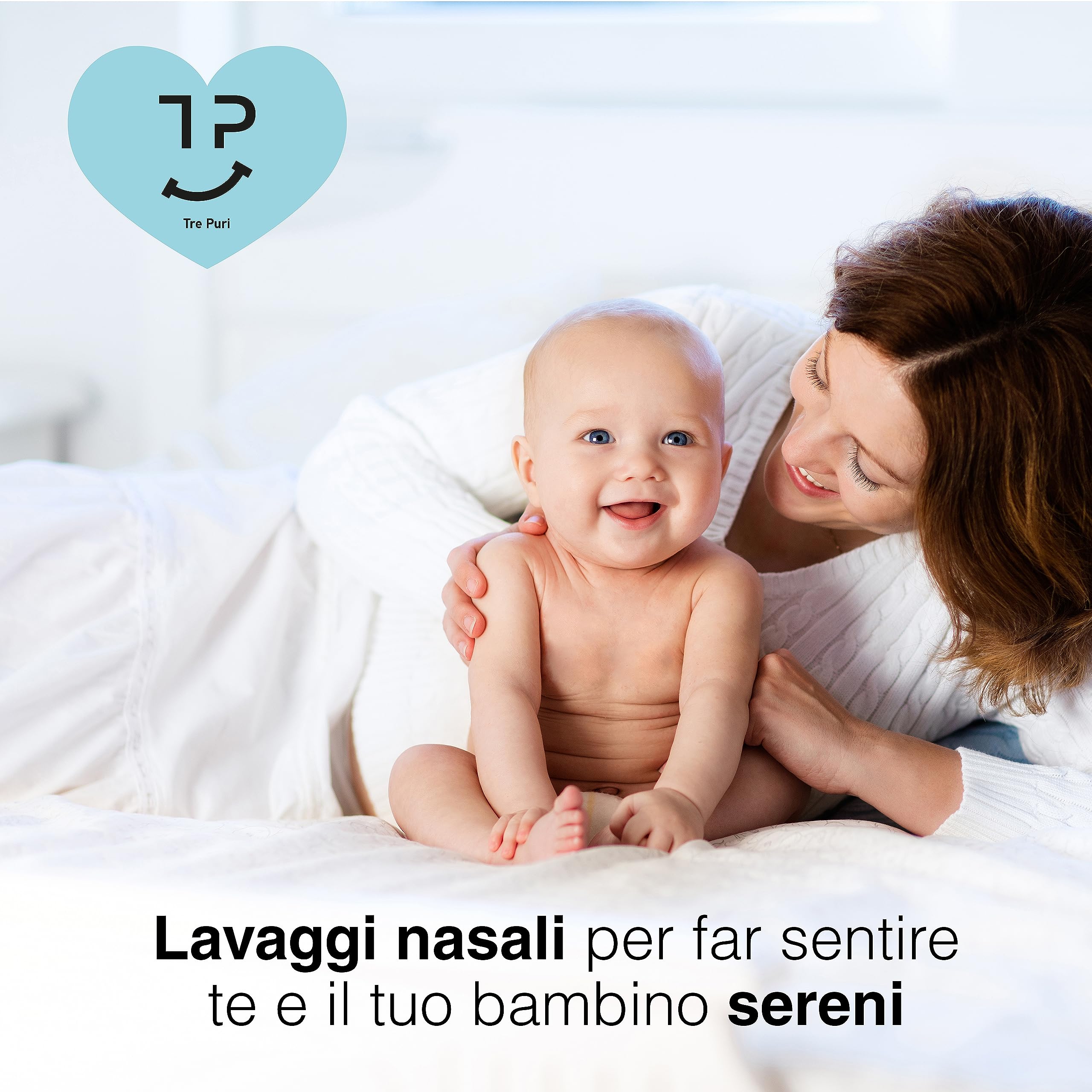 TRE PURI® 2 Siringa per Lavaggi Nasali Bambini e Neonato Made in Italy – Set Lavaggio Nasale Bambini e Adulti – Kit Professionale Siringhe e Olive per Soluzione Fisiologica – Tappini e E-book OMAGGIO