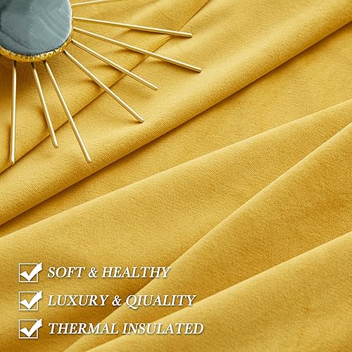 Miniatura 374 de RYB HOME Cortinas de terciopelo súper lujosas con diseño de bolsillo para barra, cortinas de privacidad con aislamiento térmico para oscurecer
