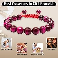 Vista 298 de Amazing Gemstone Crystal Bracelet for Women Men's Gifts - Protection Healing Crystal Bracelet - 8mm Gemstone Beaded Adjustable Bracelet Pulseras