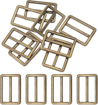 Uxcell Zinc Alloy Ladder Buckles For Straps - 8 Pack, 25mm (1") Black Adjustable Sliders For Backpacks & Bags