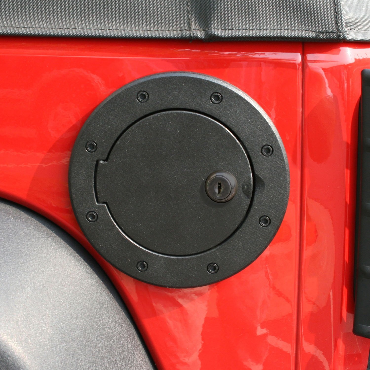 Amazon.com: Rugged Ridge | Gas Cap Door, Locking, Black Aluminum 