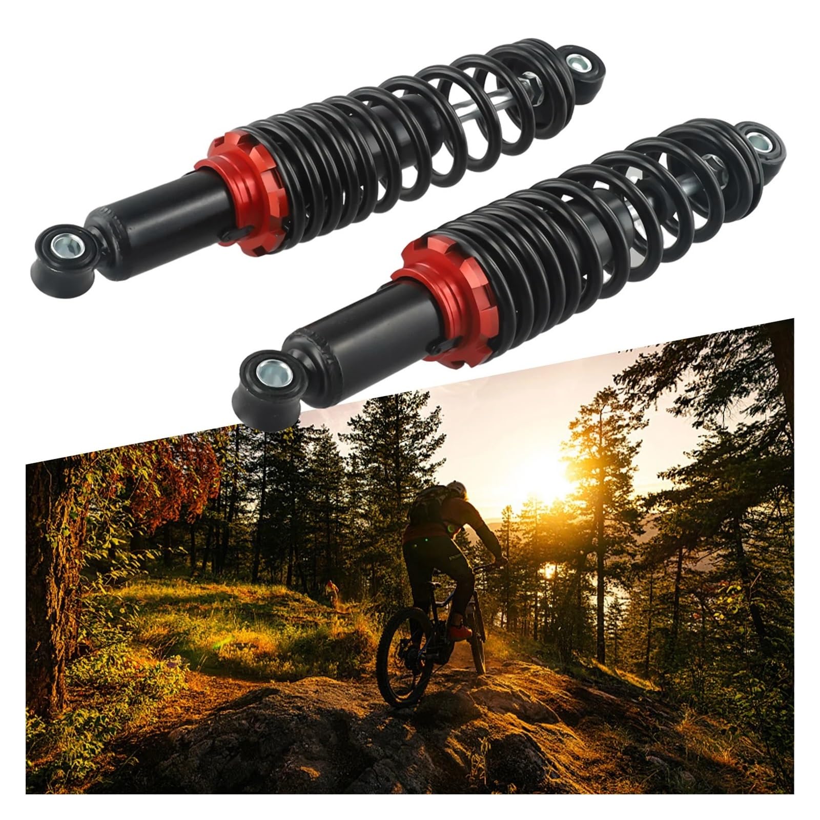 Motorrad StoßDämpfer Stoßdämpfer Hinten 1 Paar 25Cm 29CM Einstellbare Hydraulische Gute Komfort Typ Motorrad Federung Generisch