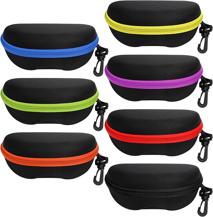 Nicunom 7 Pack Sunglasses Case, Safety Glasses Cases, Portable Zipper