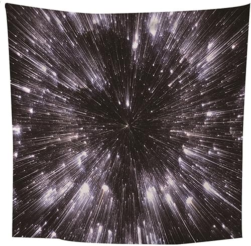Miniatura 5 de Aotiwe Tapestry Aesthetic Hanging Wall Art Meteor Pattern Polyester Black and White 350x256CM Indoor for Home