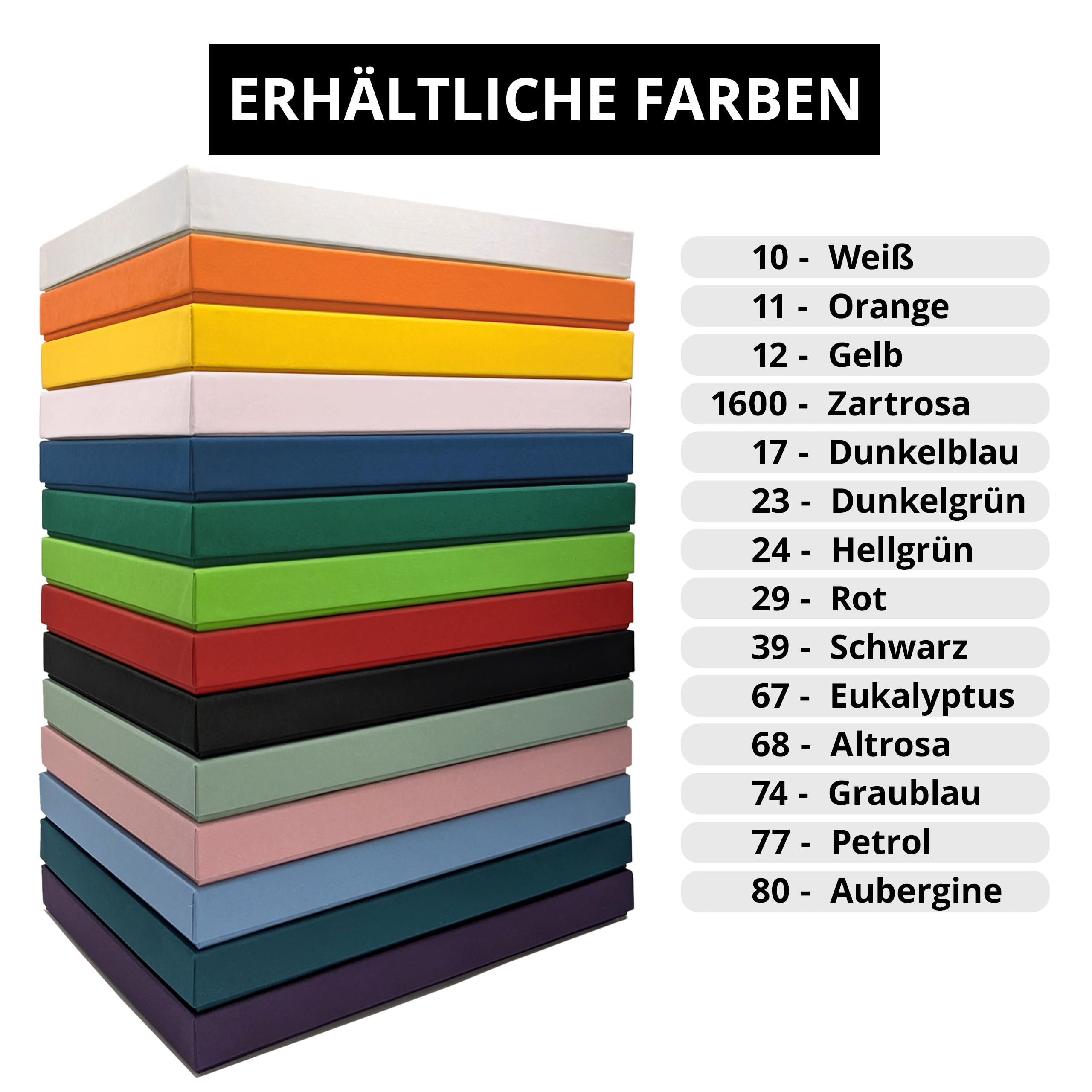 15x DIN A4 - Hochwertige Geschenk- und Aufbewahrungsbox - 30,2 x 21,3 x 2,1 cm - Schwarz - stabiler 650 g/m² Karton