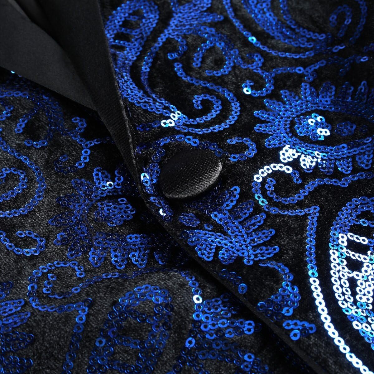 Cloudstyle Men's Dress Floral Suit Notched Lapel Slim Fit Stylish Blazer Dress Suit - Image 3