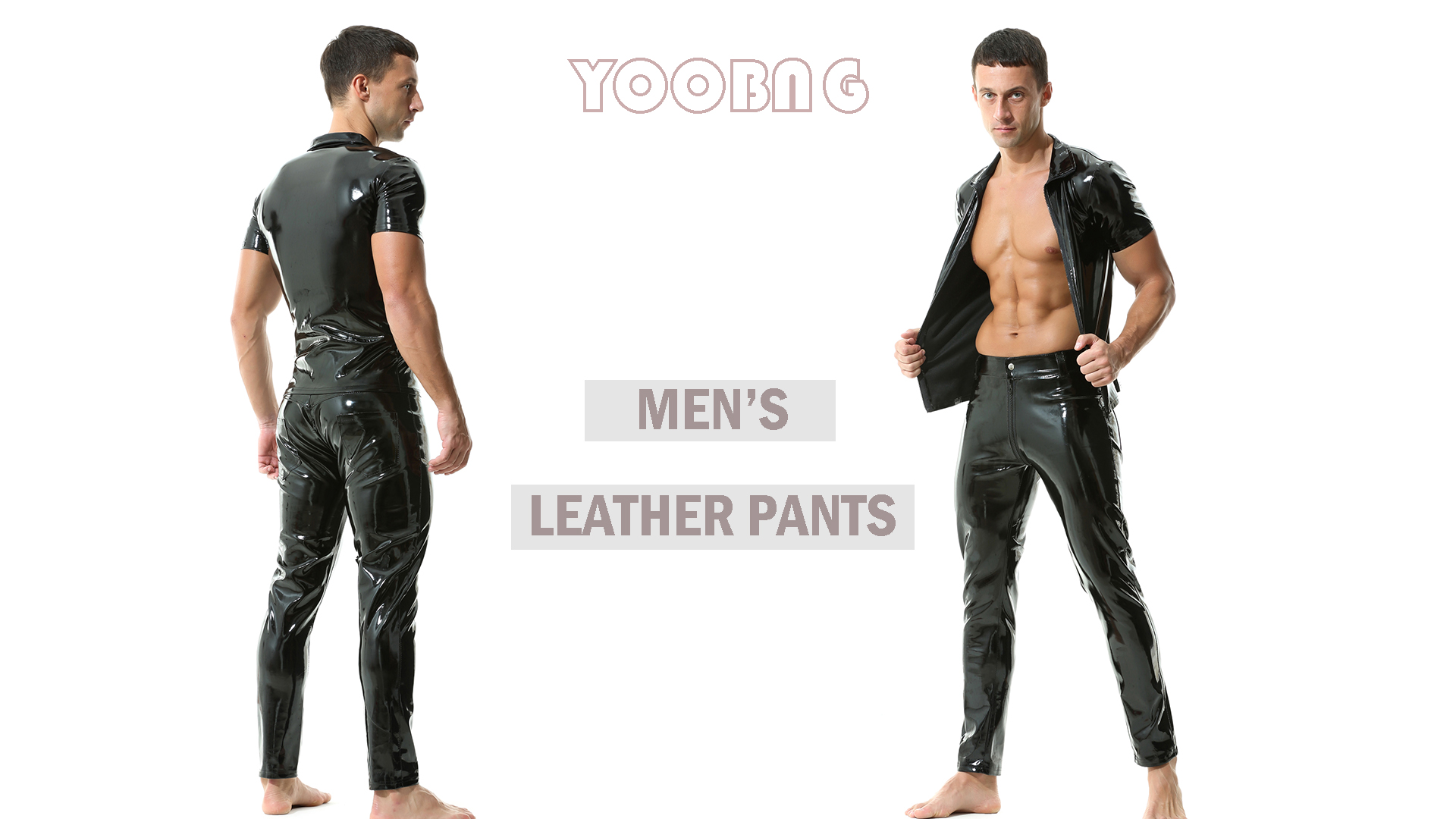 Amazon.com: YOOBNG Mens Thermal Underwear Bottoms Skinny PVC Faux