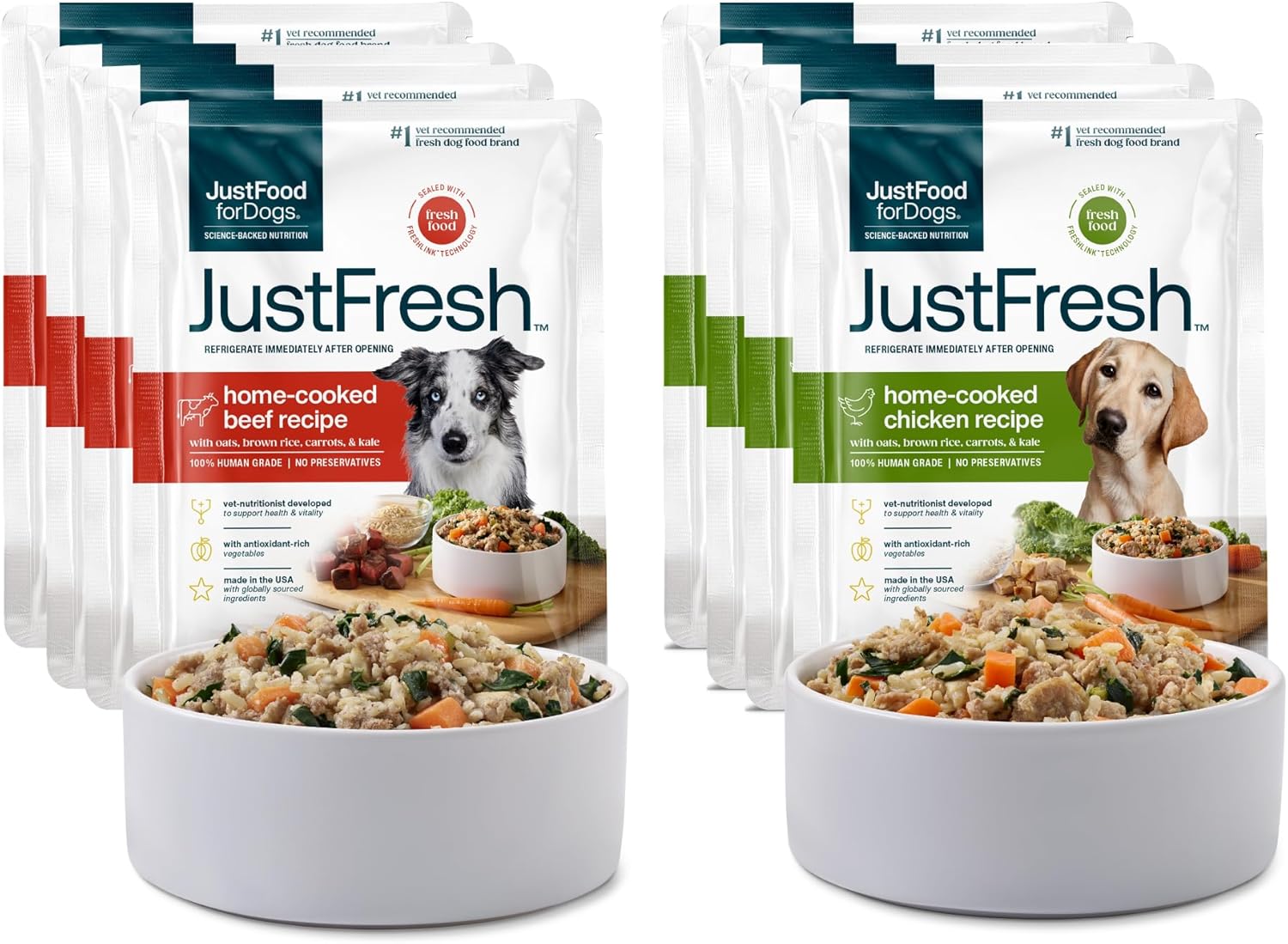 JustFoodForDogs JustFresh Home-Cooked Chicken and Beef...