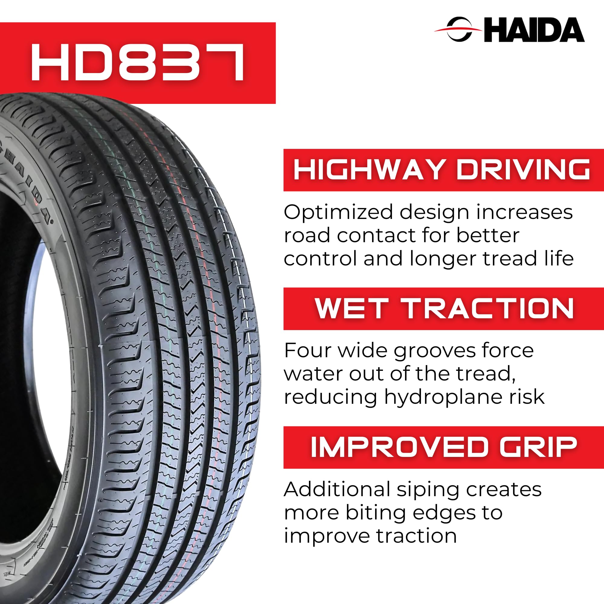 245／65／17 Tectonic 245/65R17 Haida HD837 Highway 107T (4-PACK) | Premium All