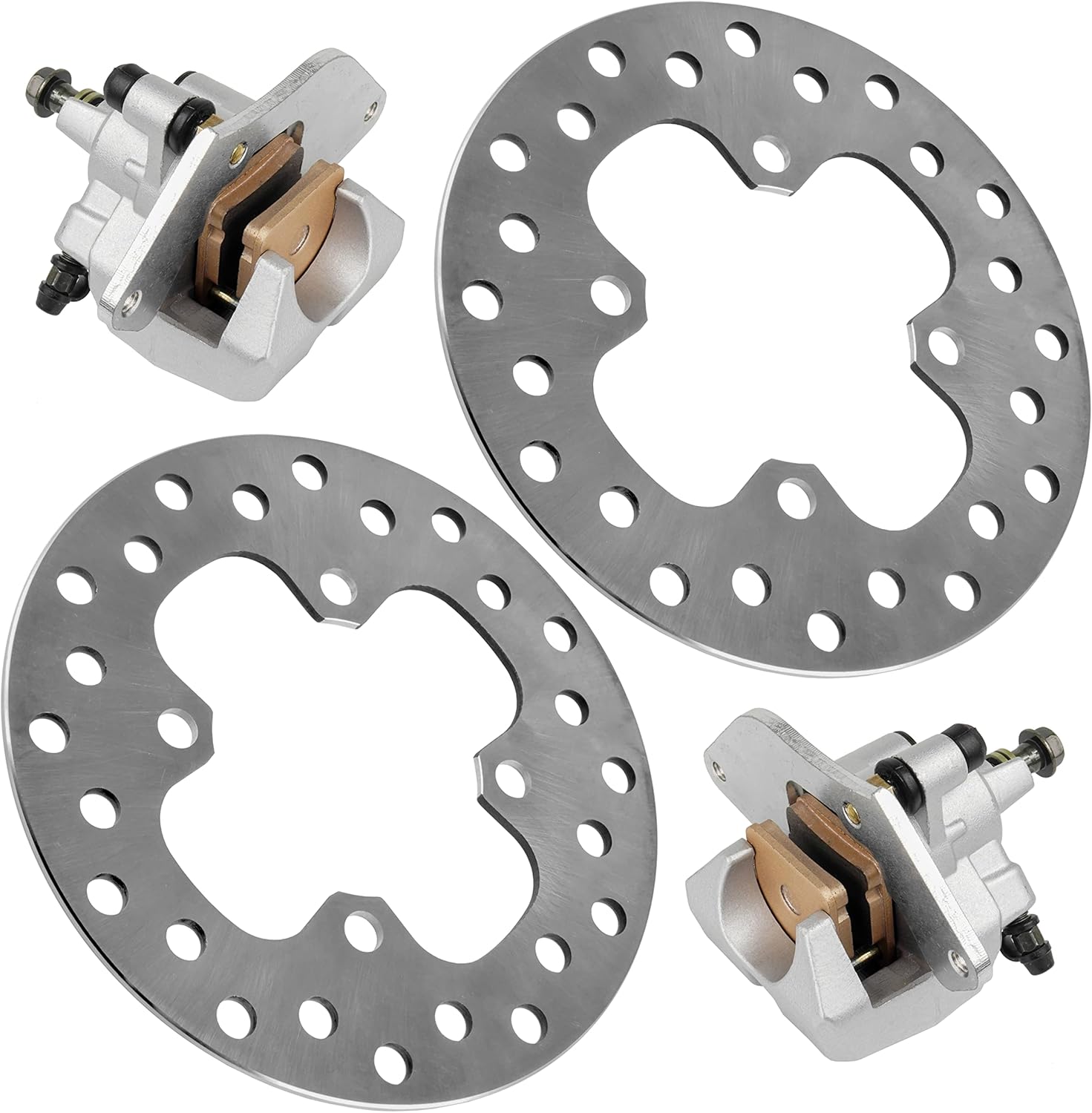 Caltric Front Brake Disc Caliper Rotor Compatible with Honda Foreman Rubicon 500 TRX500FA 2015 2016 2017 2018 2019