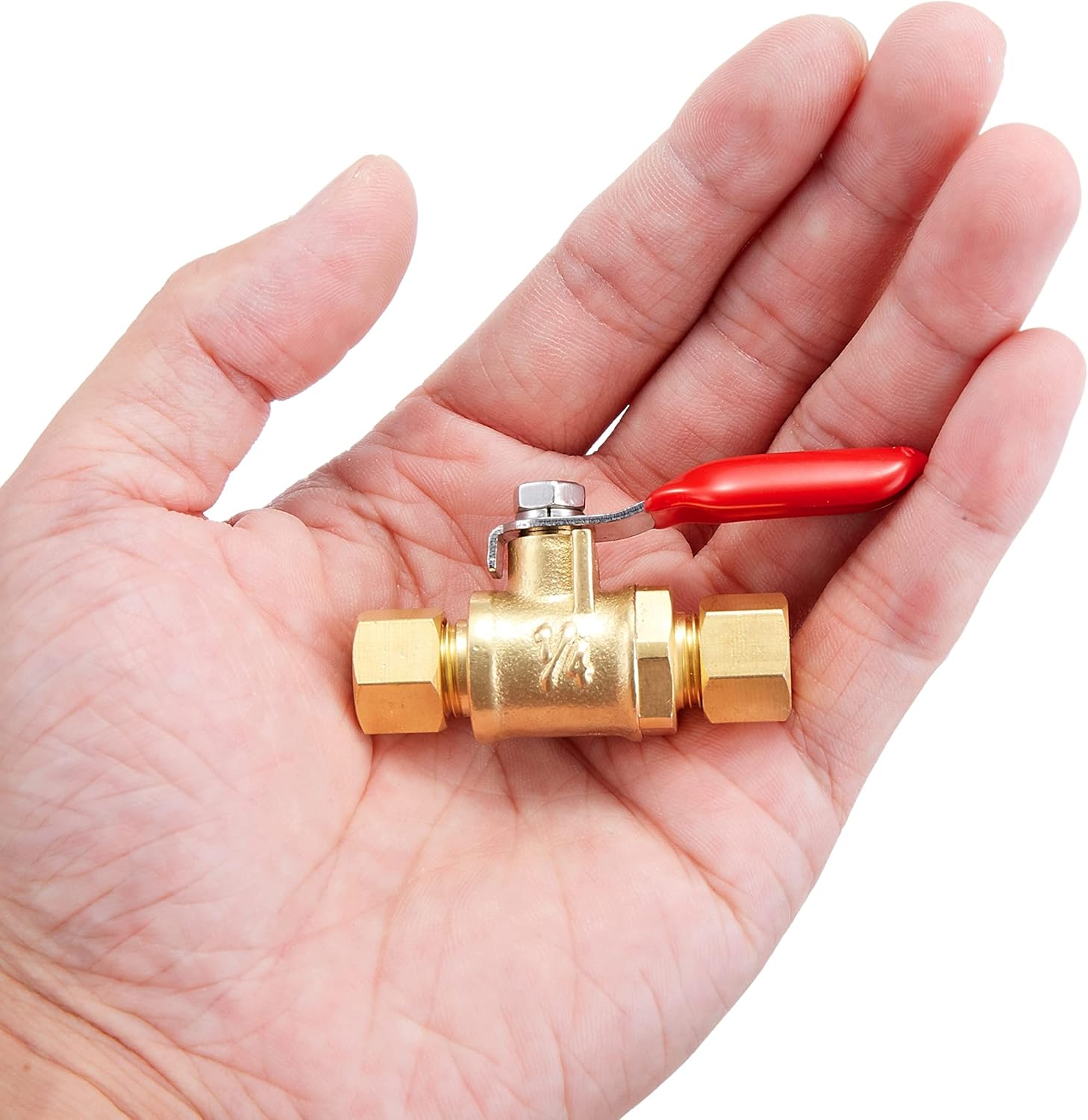 Litorange 4 Pack LeadFree Brass Mini Ball Valve Shut Off