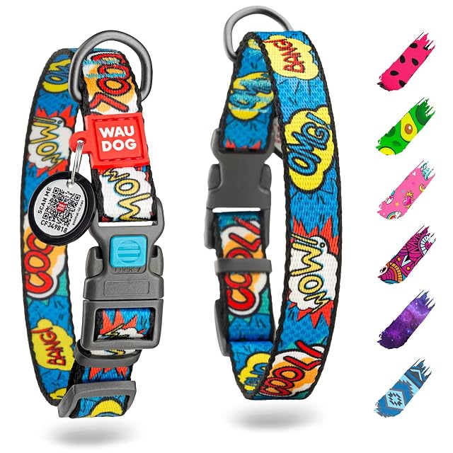 Collar de nailon para perro, collar ajustable para perros grandes, perros pequeños y medianos