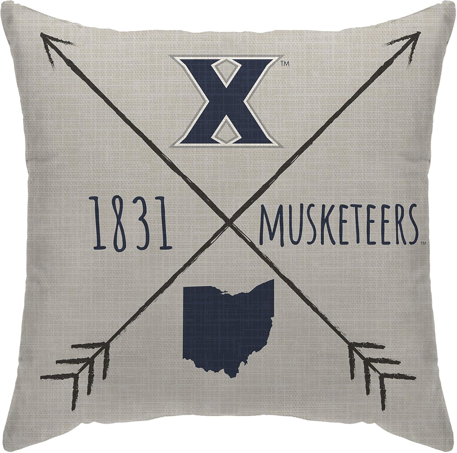 Pegasus Sports Officially Licensed NCAA Cross Arrow Decorative Throw Pillow, 18" x 18"