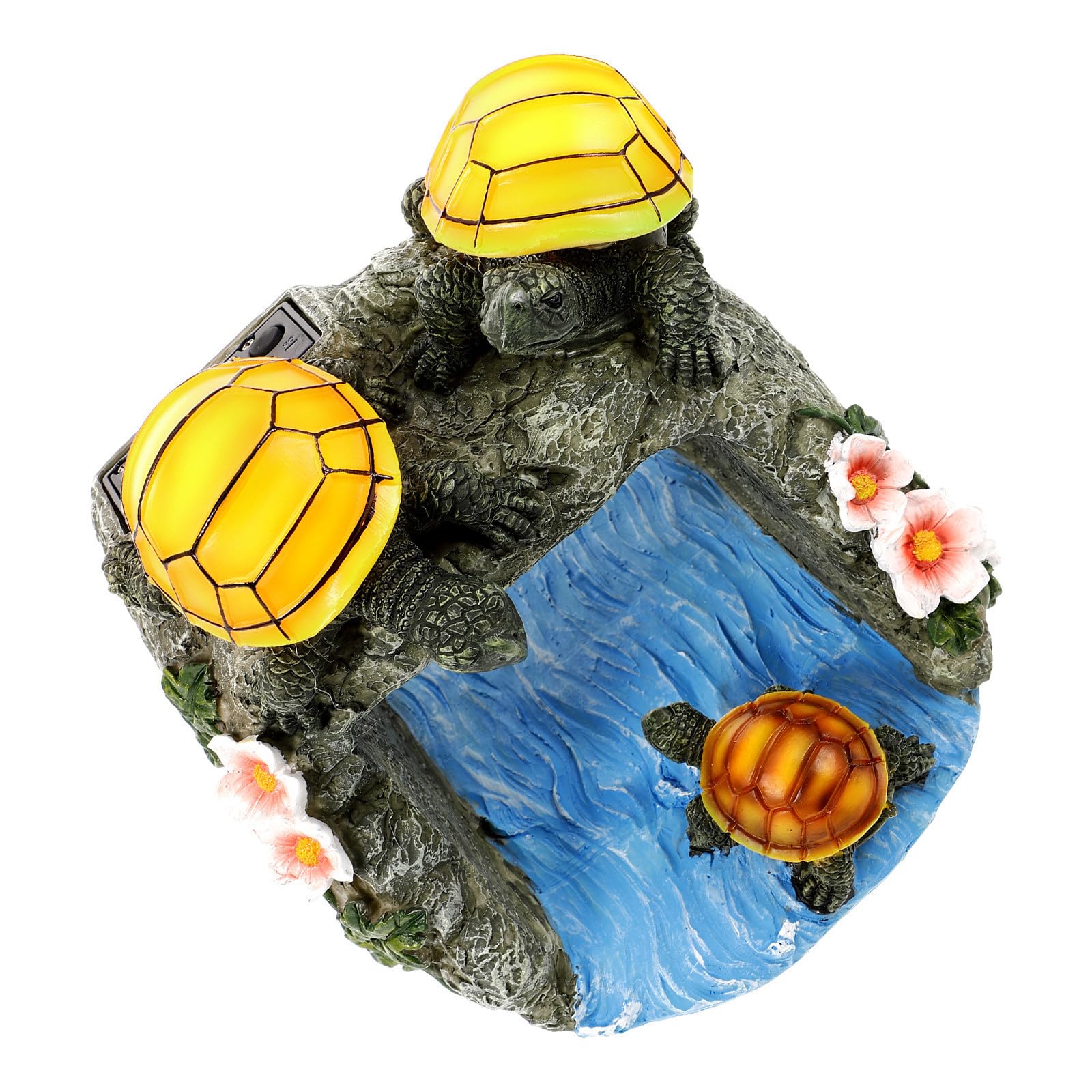 INOOMP Estatua de Tortuga de Jardín en Resina Resistente Intemperie, Fácil de Usar, Adecuado para Decoración Exterior y Extensión de Bajantes en Espacios al Aire Libre