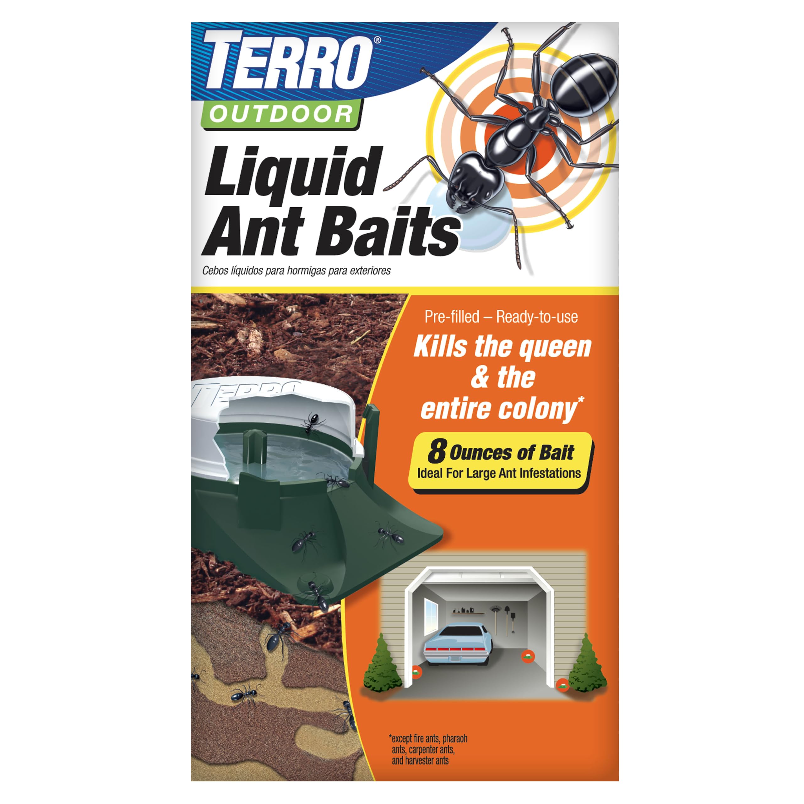 TERRO T1804SR Outdoor Ready-to-Use Liquid Ant Bait Killer and Trap - Kills Common Household Ants - 8 Bait Stations-image-4