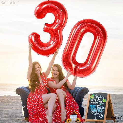 Miniatura 8 de KatchOn, Globo rojo 0 de 50 pulgadas, globos de 0 dígitos, decoraciones de fiesta rojas, globo rojo cero, globos del número 0 para decorar