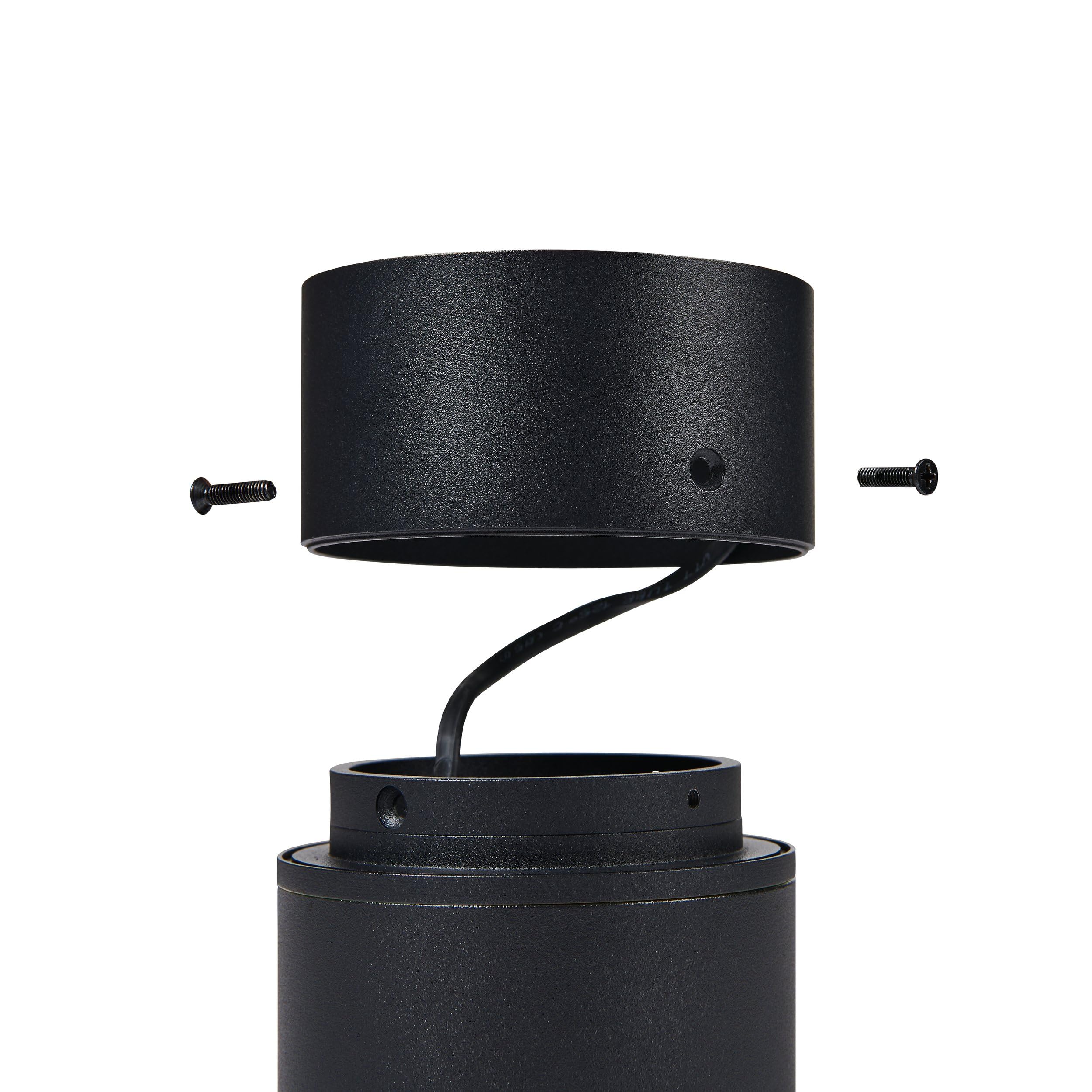 EGLO LED Halb-Einbaustrahler Bohoyo, Spot Deckenleuchte | Einbauspot oder Aufbaulampe, Deckenstrahler aus Aluminium in Schwarz, ∅ 10 cm