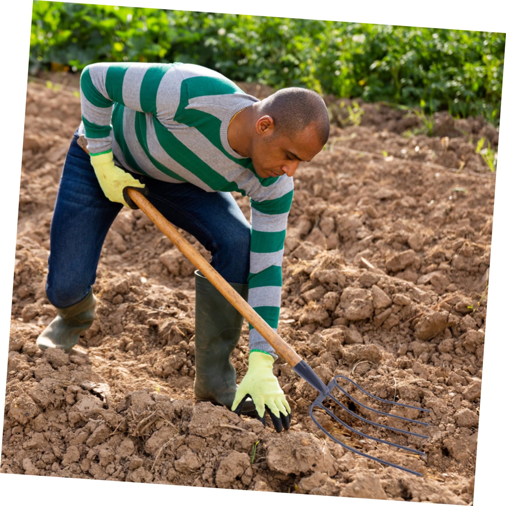 Forca Agricola Manuale in Ferro Multi-funzionale per Esigenze Agricole Operazioni Efficienti per Terreni Agricoli e Uso Domestico