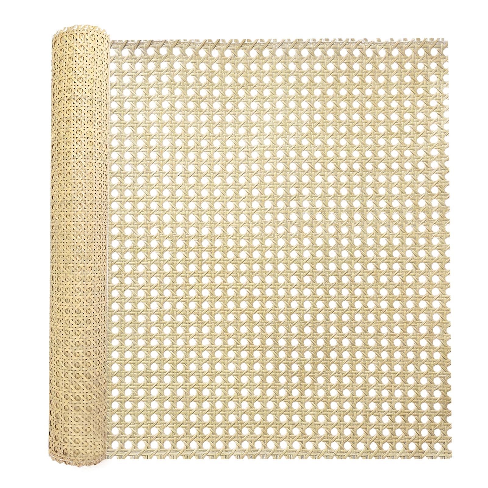 Selliner Rattan 20" X 6.6Ft Cane Webbing Roll Durable Plastic Wicker Sheet
