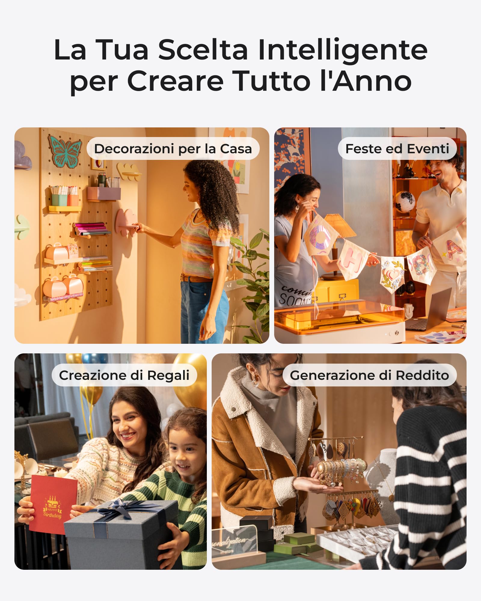 xTool M1 Ultra 4-in-1 Macchina Creativa: Incisore Laser 10W, Stampa Inkjet, Taglio Vinile, Disegno con Penna, per Oltre 1000 Materiali, Fai-da-te, Regali, Artigianato Domestico, Piccole Aziende