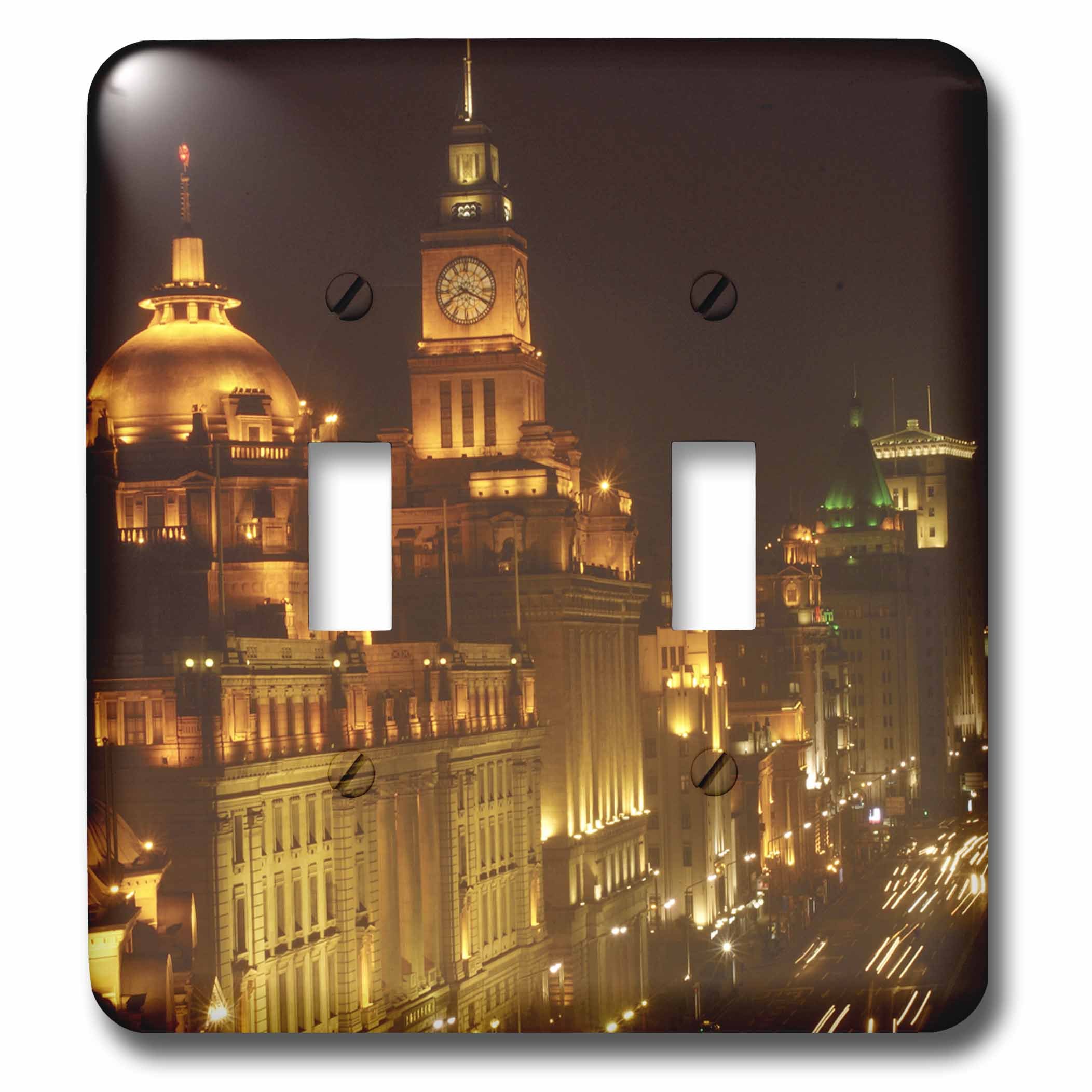 Interrupteur double à bascule Shanghai Oriental Pearl Tower 3dRose lsp_71164_5