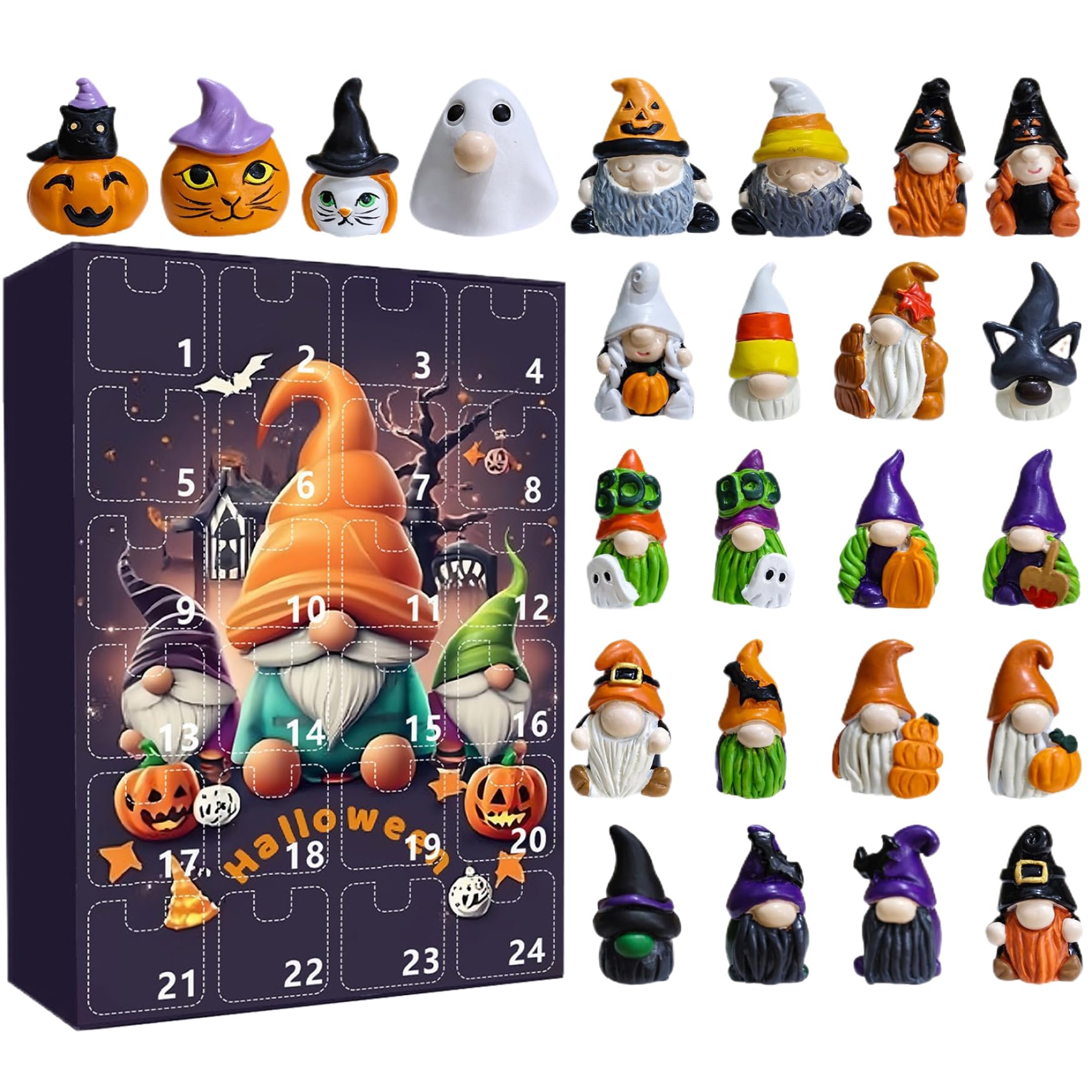 Calendrier de l'Avent Halloween 2025, cadeau de gnomes pour l'automne