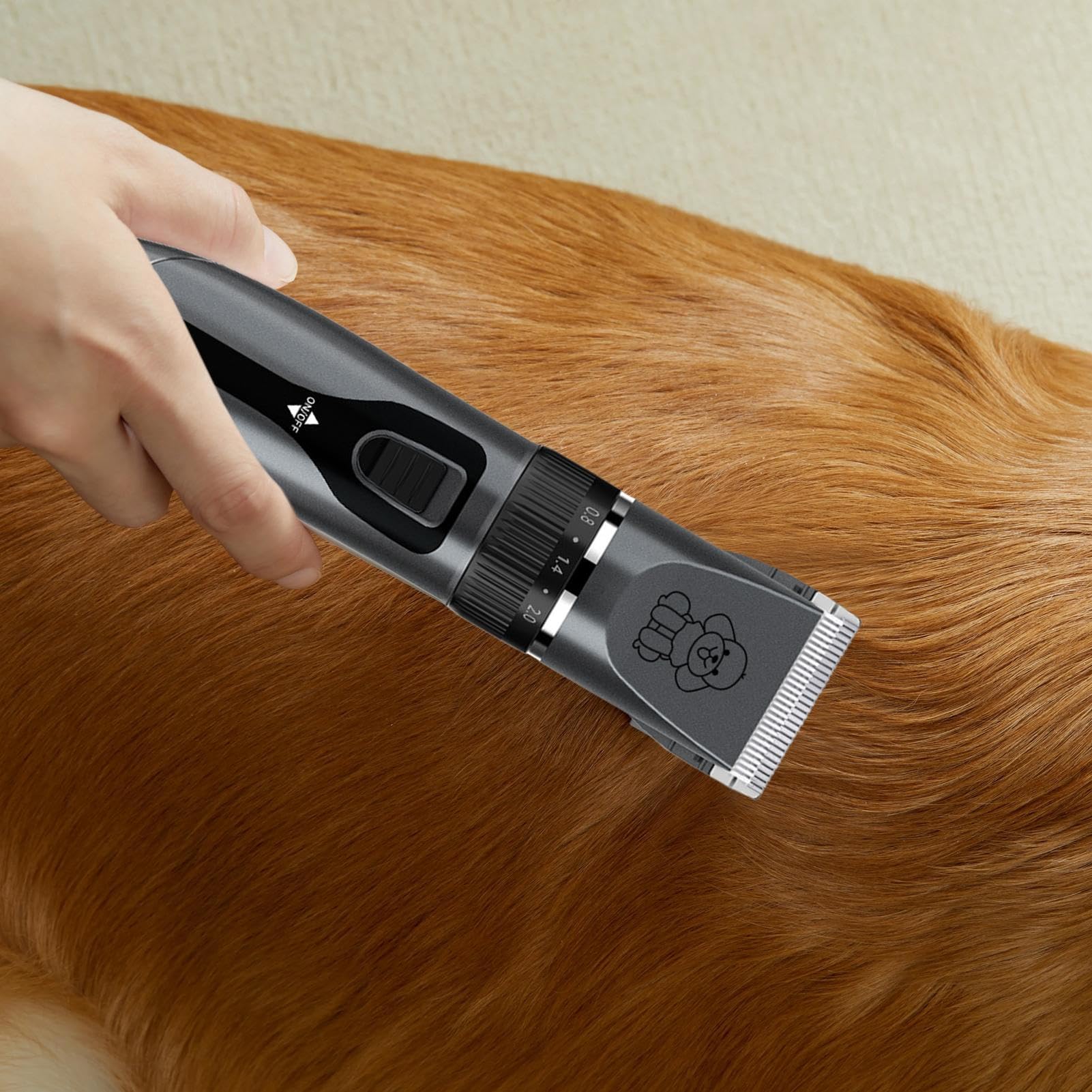 Tondeuse pour chien - Tondeuse silencieuse avec charge USB pour chiens - Texture antidérapante pour animaux de compagnie petits, moyens, grands chiots