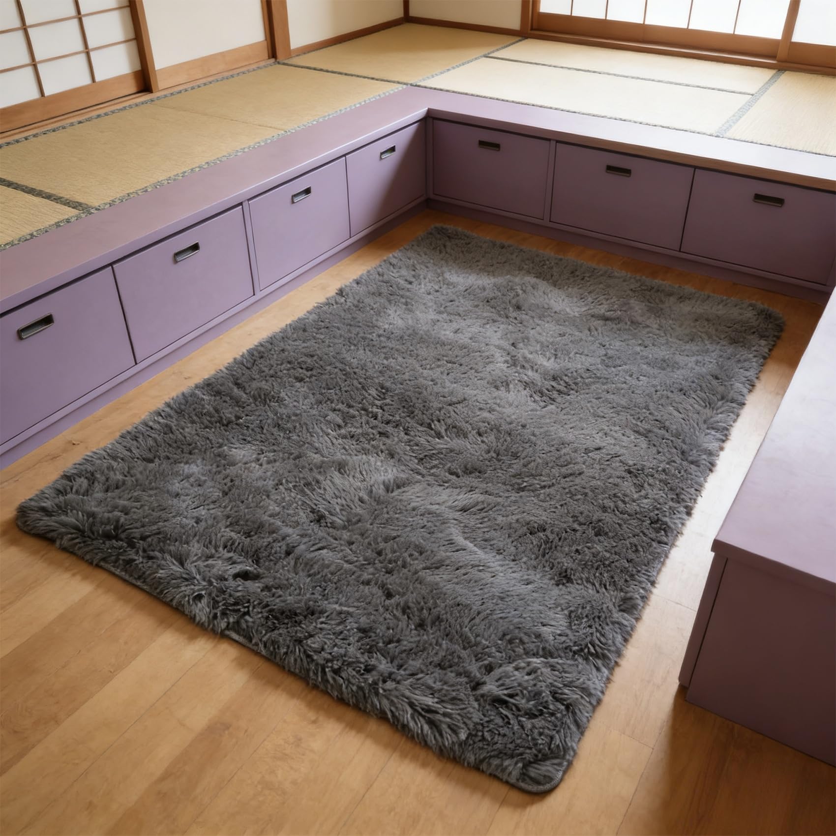 Tapis de salon facile à entretenir et antidérapant pour sols glissants