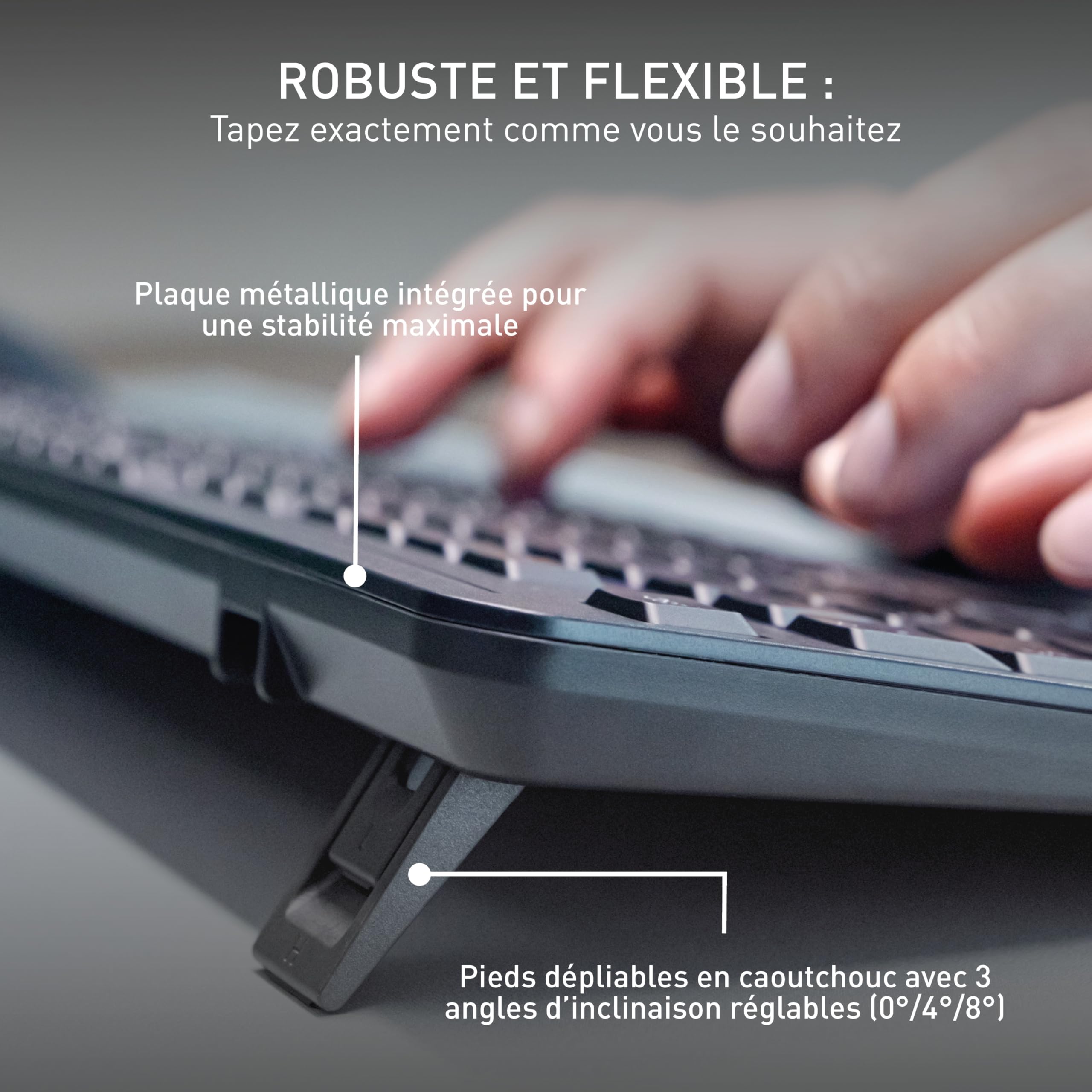 CHERRY Stream Keyboard Ultimate, Clavier sans Fil Multi-Appareils, Disposition US (QWERTY), Connexion Via Bluetooth, 2,4 GHz & Câble, Rétroéclairé, Noir